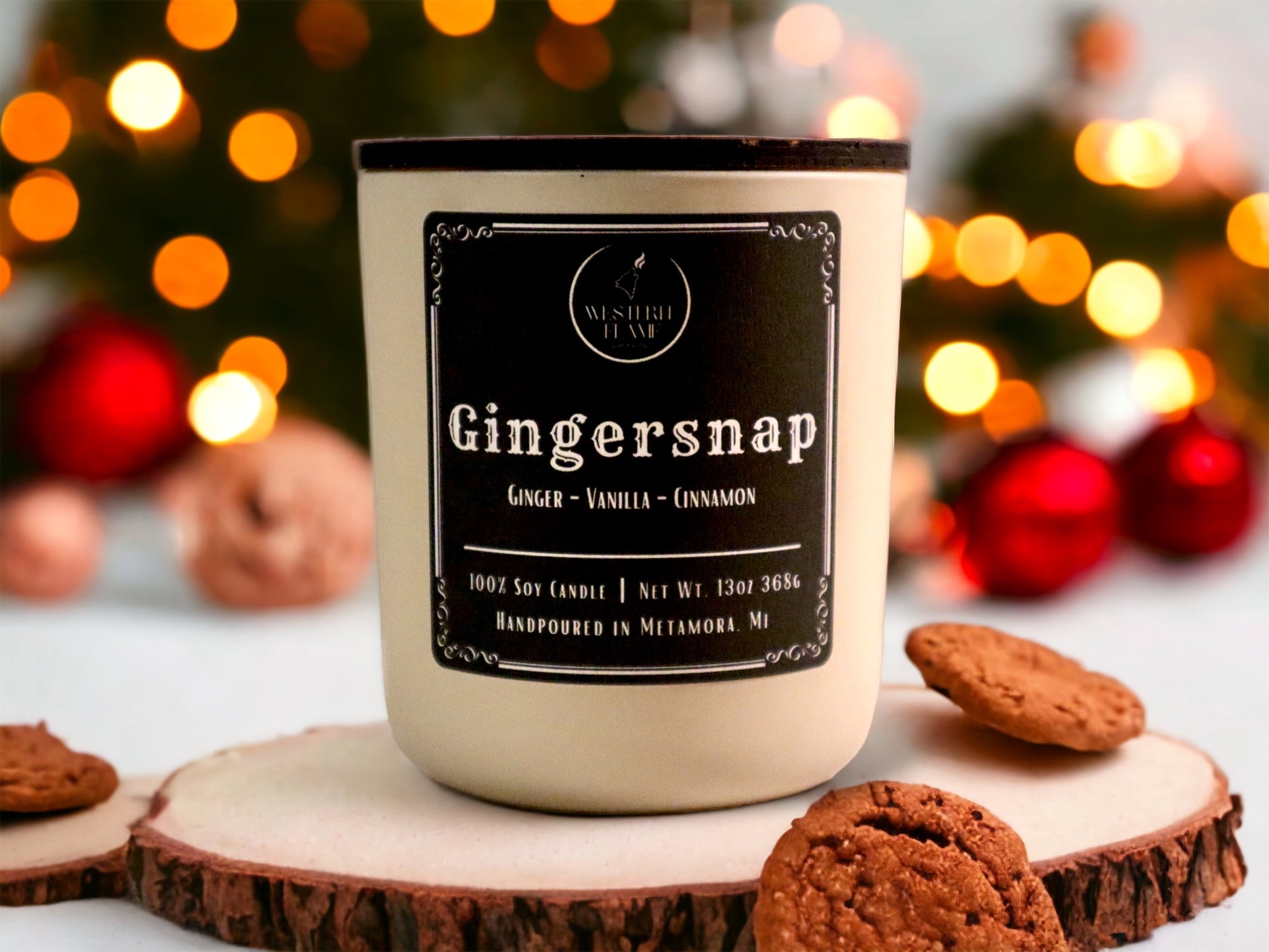 Gingerbread ~ Hand Poured 100% Soy Wax Wooden Wick Candles